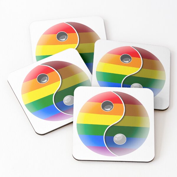 Item preview, Rainbow Pride Yin Yang Symbol designed and sold by CJ Vanderbeek.