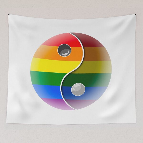 Item preview, Rainbow Pride Yin Yang Symbol designed and sold by CJ Vanderbeek.