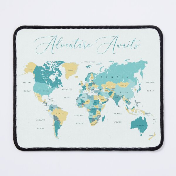 Item preview, Adventure Awaits World Map designed and sold by UrbanEpiphany.