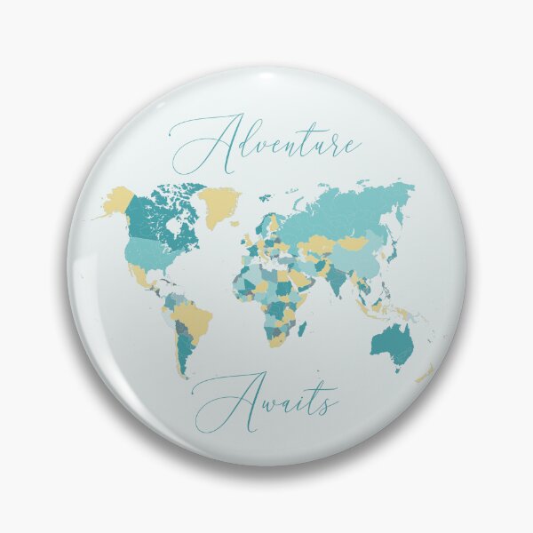 Item preview, Adventure Awaits World Map designed and sold by UrbanEpiphany.