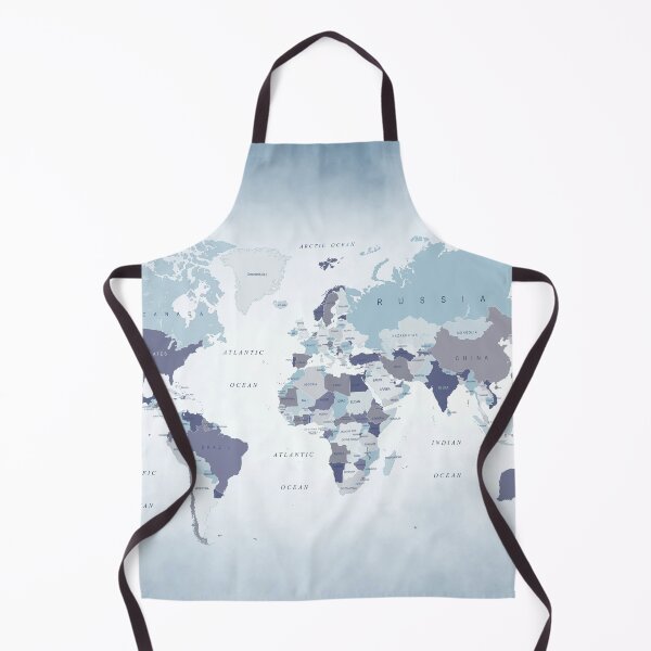 Item preview, Adventure Awaits World Map in Blue designed and sold by UrbanEpiphany.