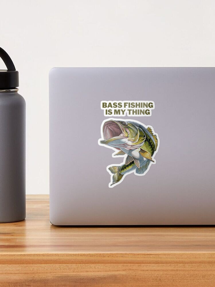 BASS BASS - Fishing Bassist -  Sticker for Sale by imyourfavorite