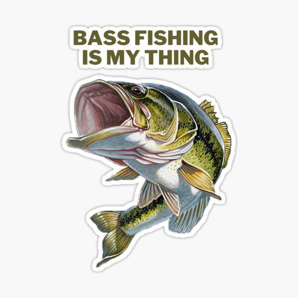 BASS BASS - Fishing Bassist -  Sticker for Sale by imyourfavorite