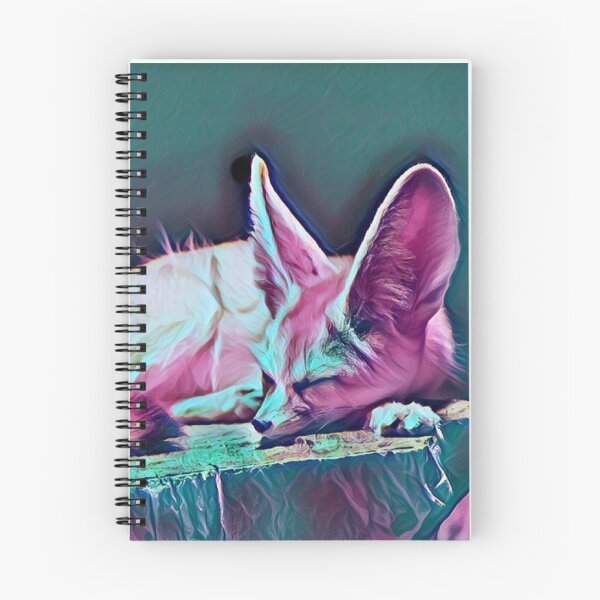 Item preview, Fennec Fox Sleeping Retro Neon Purple Portrait  designed and sold by TheWildFlix.