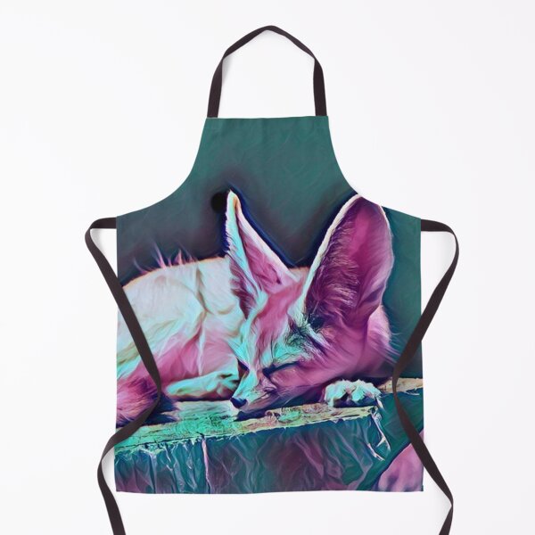 Item preview, Fennec Fox Sleeping Retro Neon Purple Portrait  designed and sold by TheWildFlix.