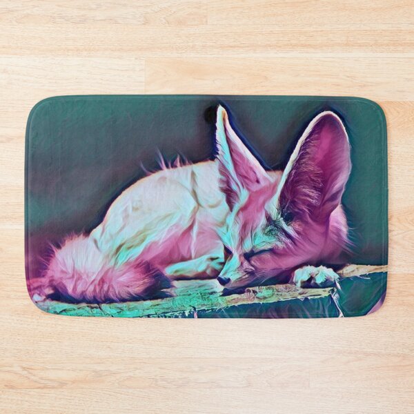 Item preview, Fennec Fox Sleeping Retro Neon Purple Portrait  designed and sold by TheWildFlix.