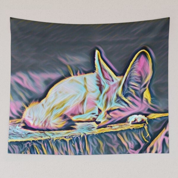 Item preview, Desert Fennec Fox Sleeping Mystic Portrait  designed and sold by TheWildFlix.