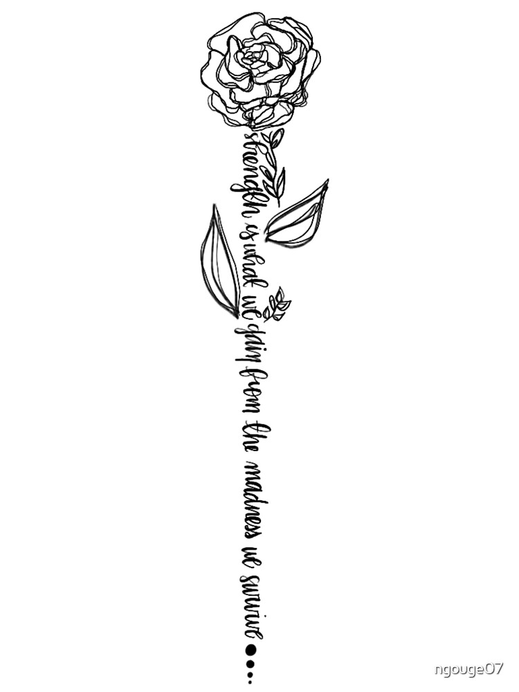 "Rose & quote tattoo idea" Sticker for Sale by ngouge07 Redbubble