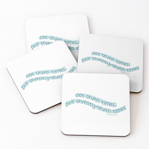 Item preview, Matthew 18:22 not seven times but 77 times blue designed and sold by AmeliasArtistry.