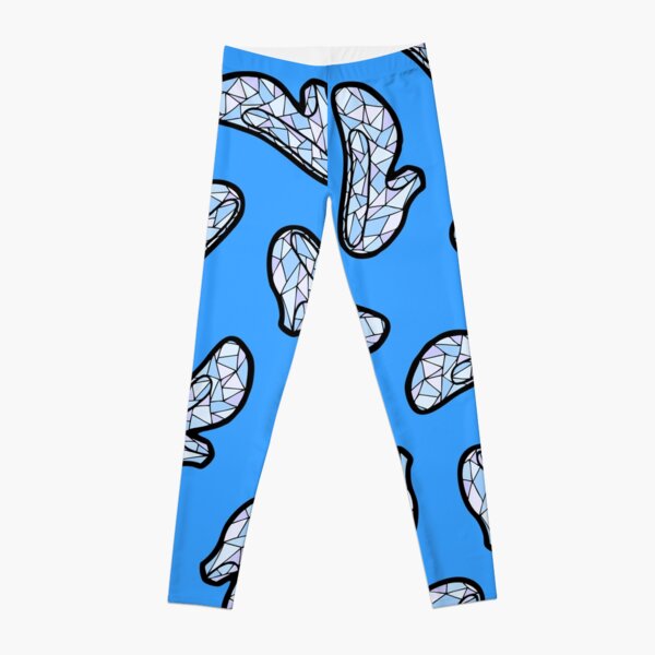 Glass Slipper Pattern in Blue Leggings