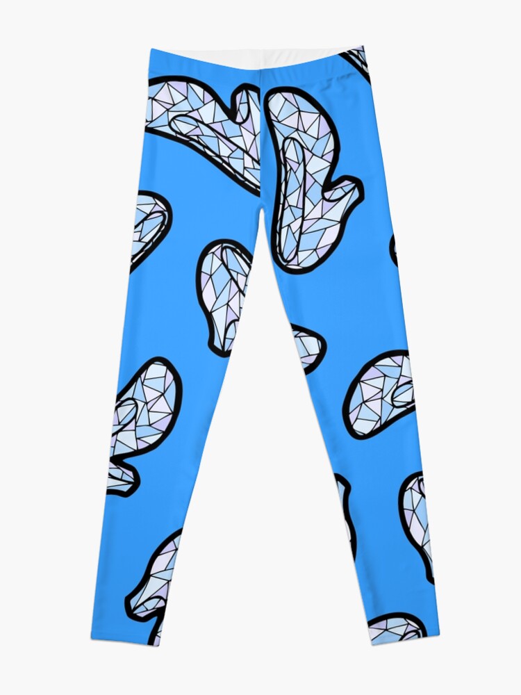 Alternate view of Glass Slipper Pattern in Blue Leggings
