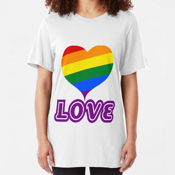 Modern Love - Take Heart and Gay Pride Slim Fit T-Shirt