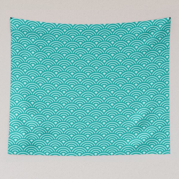 Item preview, Turquoise Japanese Wave designed and sold by CreativelySJ.