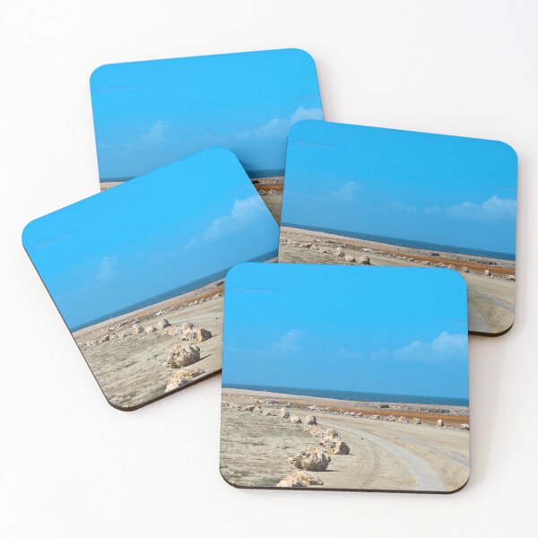 Item preview, Beautiful desert road in Aruba with ocean behind designed and sold by AlishaWatson.