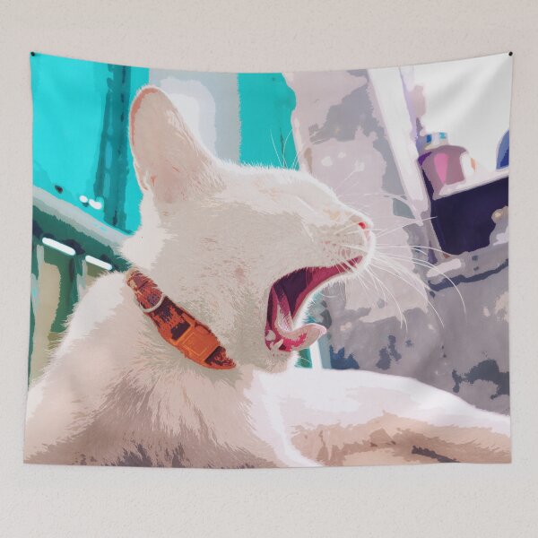 Item preview, Cat Odin Yawn Print designed and sold by SarahSison.