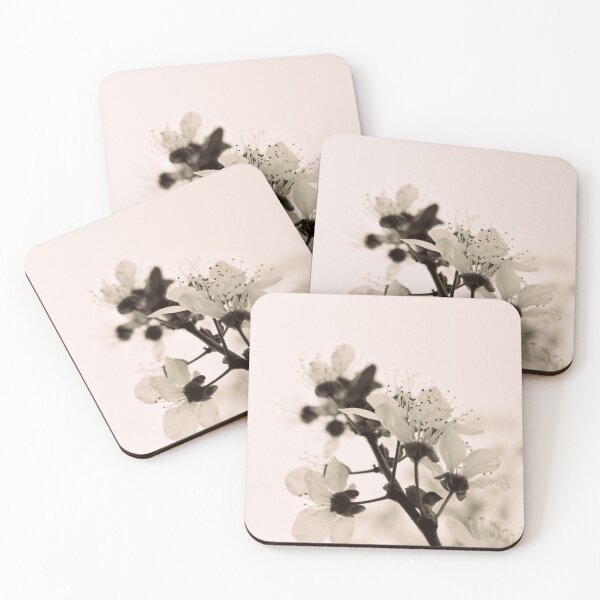 Item preview, Plum blossom monochrome pink flowers aesthetic designed and sold by by-jwp.