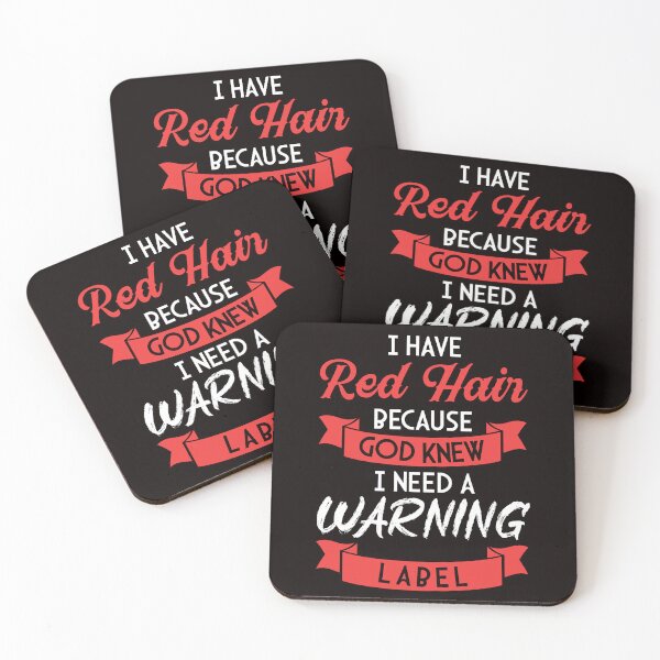 Artikelvorschau, Red Hair Warning Label Ginger Redhead Orange Red Haired entworfen und verkauft von TomGiantDesigns.