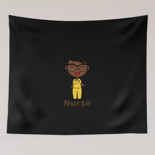 Item preview, Black Nurse Nurse Gifts Yellow Scrubs Afro Puffs Essential Worker Zipped Hoodie designed and sold by donniejeanjr6.