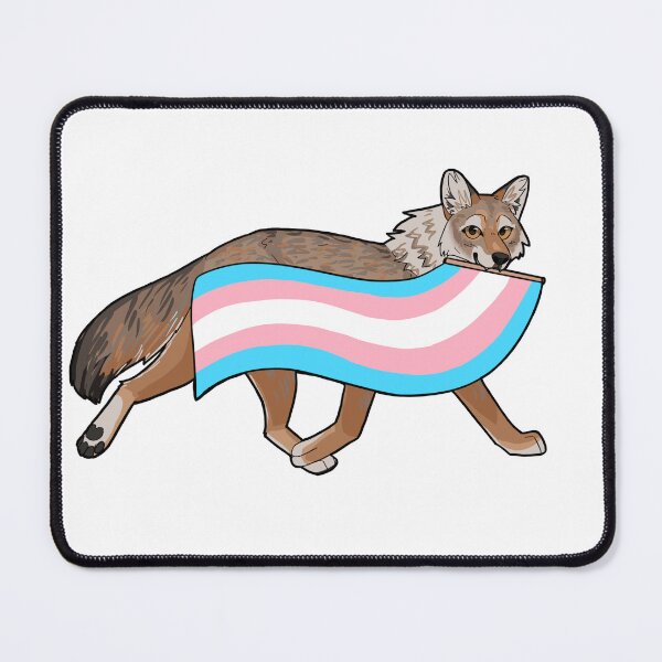 Item preview, Trans pride coyote (canis laTRANS) textless designed and sold by paintedpaw-cat.