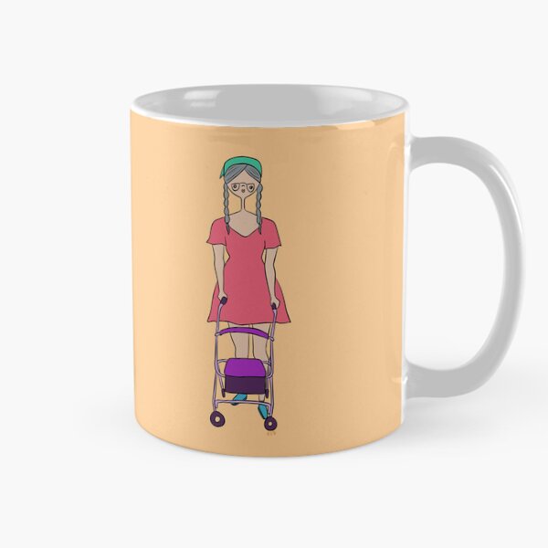 Item preview, Cute Girl With Rollator (orange) designed and sold by misslovelymess.