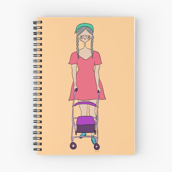 Item preview, Cute Girl With Rollator (orange) designed and sold by misslovelymess.