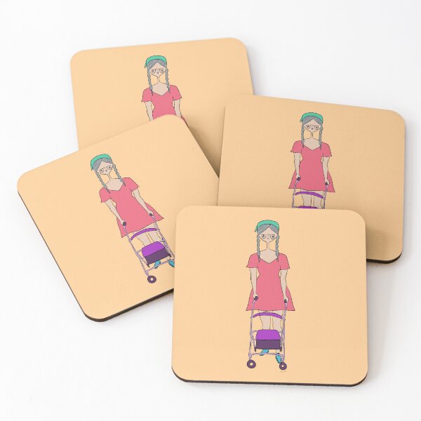 Item preview, Cute Girl With Rollator (orange) designed and sold by misslovelymess.