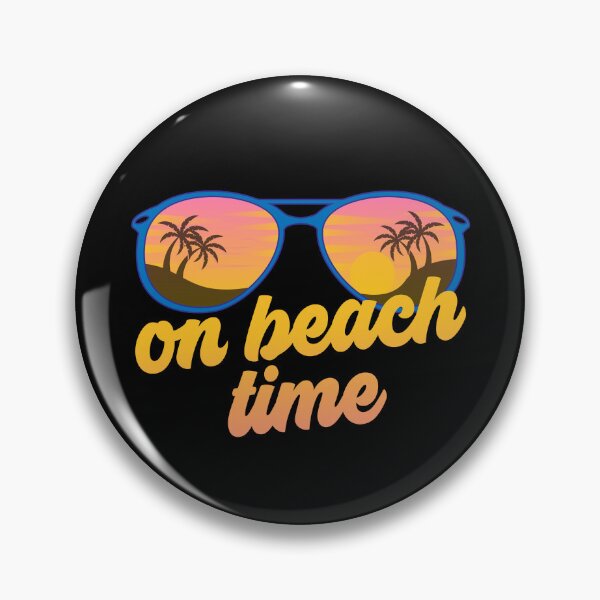 Item preview, On Beach Time Sunglasses Beach Sunset Retro Beach Vacation Gear designed and sold by DynamicDesign.