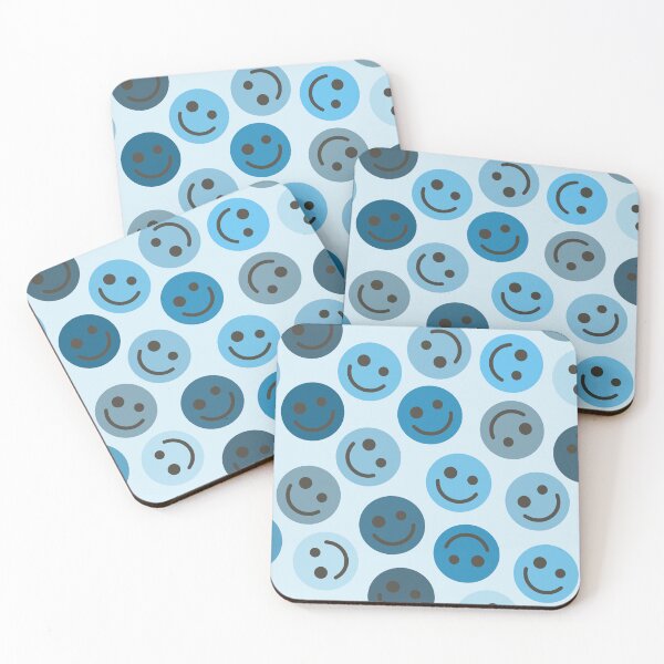 Item preview, Blue Happy Faces designed and sold by gray-cat.