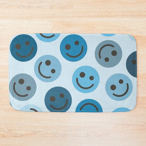 Item preview, Blue Happy Faces designed and sold by gray-cat.