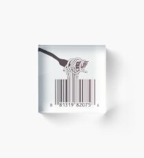 Spaghetti-Barcode Acrylblock