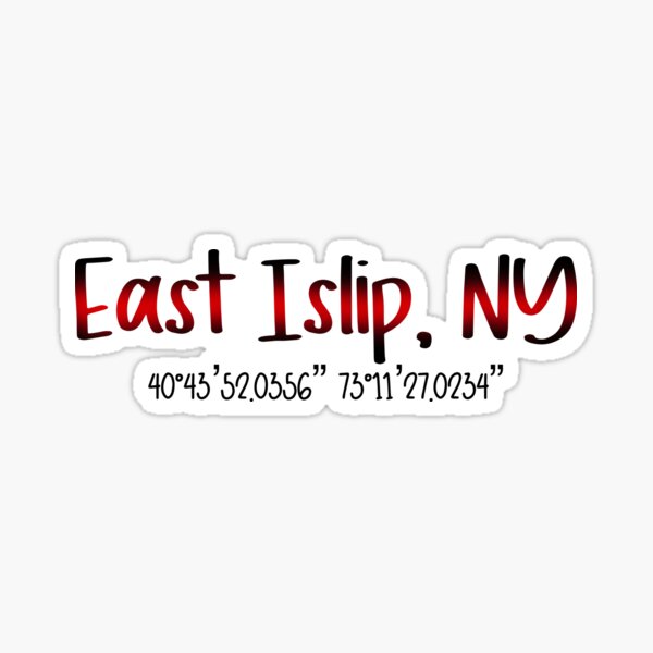 "East islip coordinates" Sticker for Sale by Mikaelaannacc Redbubble