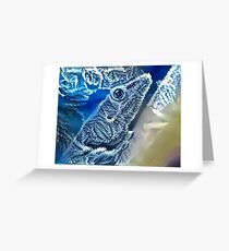 Frozen Lizard Greeting Card