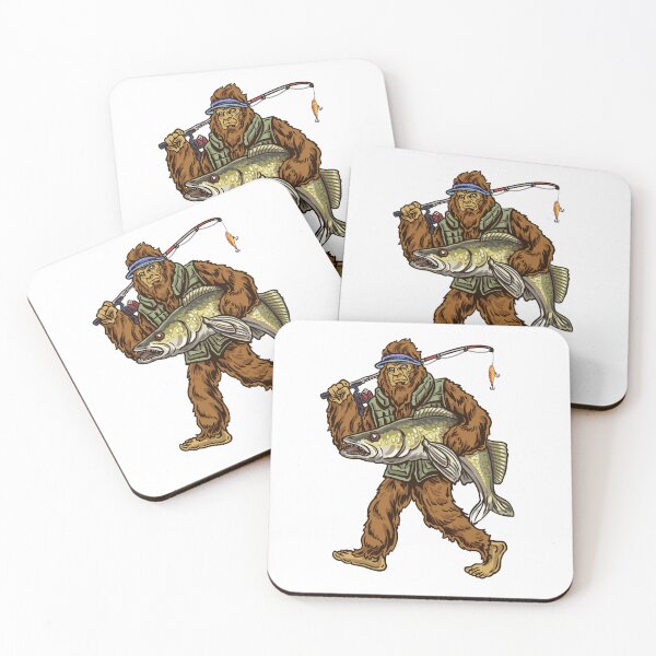Item preview, Walleye Fishing Bigfoot Hunter Fisherman Gift designed and sold by Jon S.