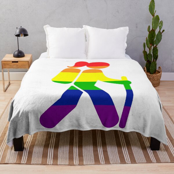Item preview, Woman Pride Flag Hiker Silhouette designed and sold by VanyaKar.