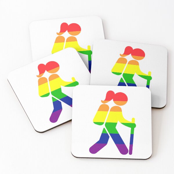 Item preview, Woman Pride Flag Hiker Silhouette designed and sold by VanyaKar.
