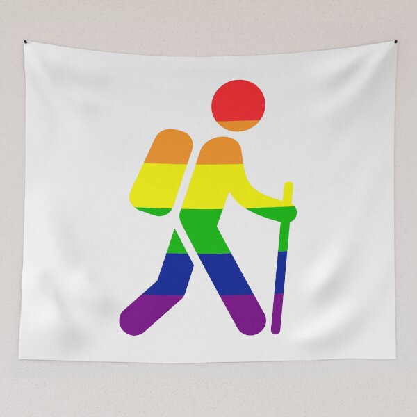 Item preview, Pride Flag Hiker Silhouette designed and sold by VanyaKar.