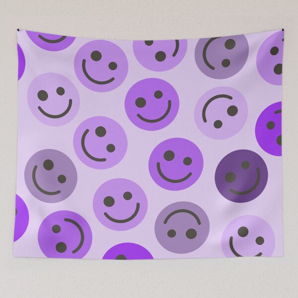 Item preview, Purple Happy Faces designed and sold by gray-cat.