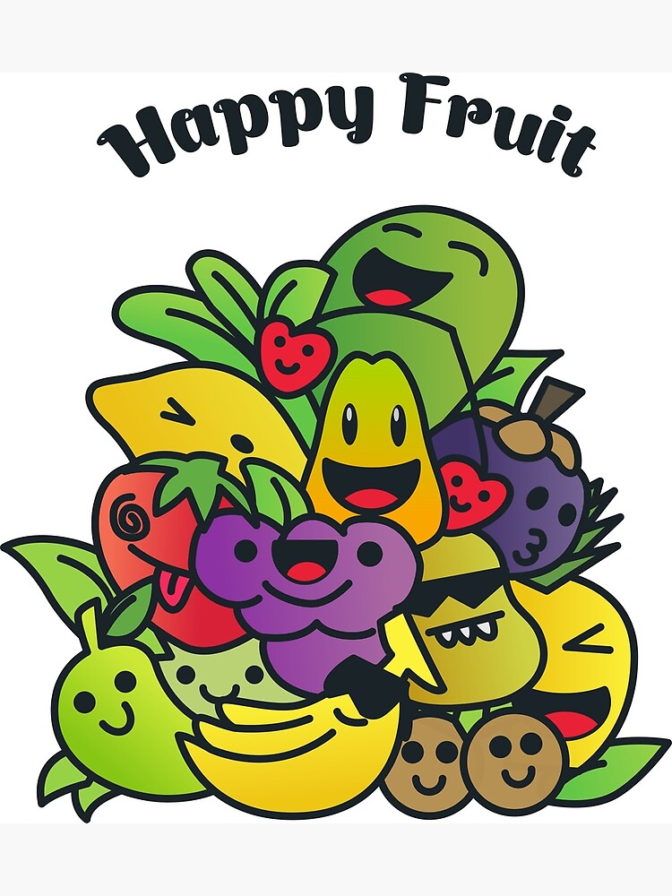 "Doodle Fruit" Poster for Sale by marunstudio Redbubble