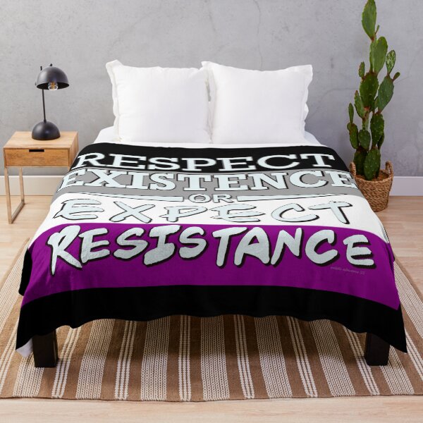 Item preview, Respect Exsistence or Expect Resistance, Asexual flag designed and sold by aadventures.