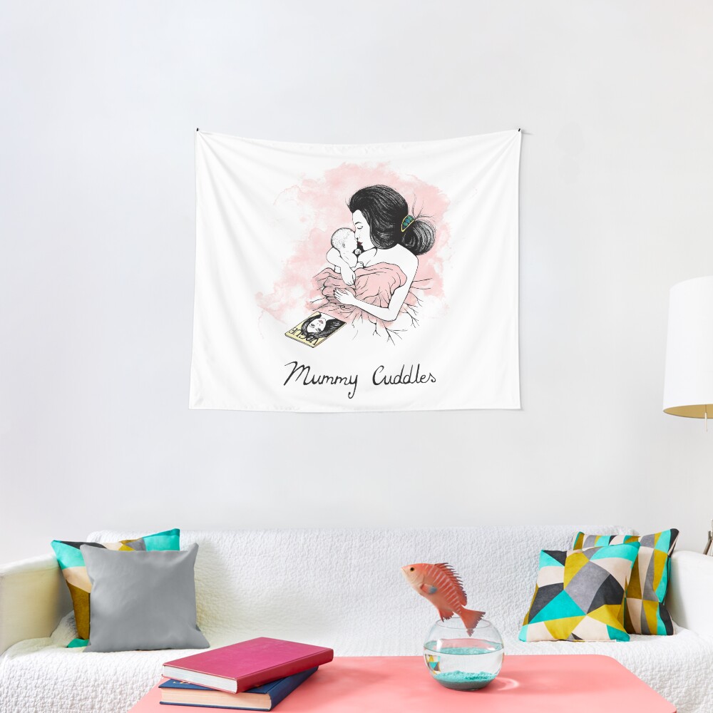 Mummy Cuddles Tapestry