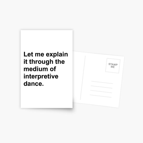 Interpretive dance Postcard