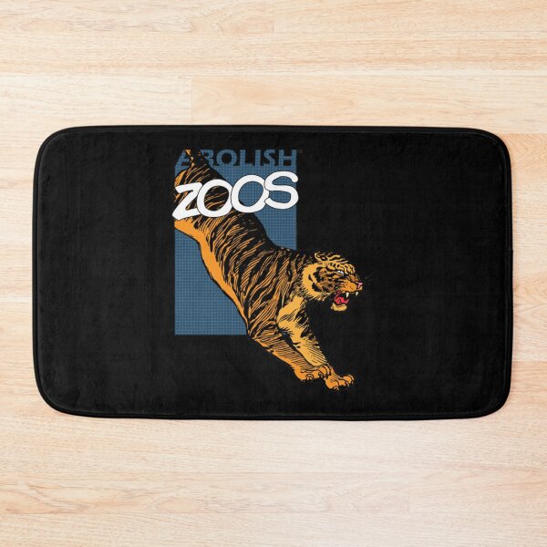 Item preview, Abolish Zoos Orange Leaping Tiger Comic Book Logo Classic T-Shirt designed and sold by lelaalicesr.
