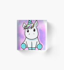 Bloque acrílico unicornio