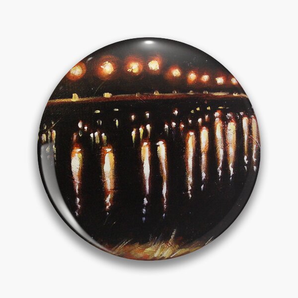 Item preview, River Lights on Bridge at Night designed and sold by bryanmolloyart.