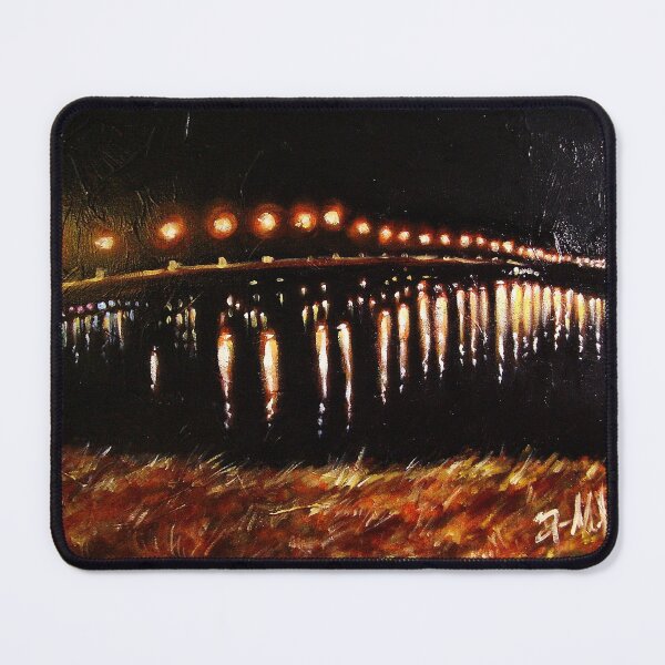 Item preview, River Lights on Bridge at Night designed and sold by bryanmolloyart.