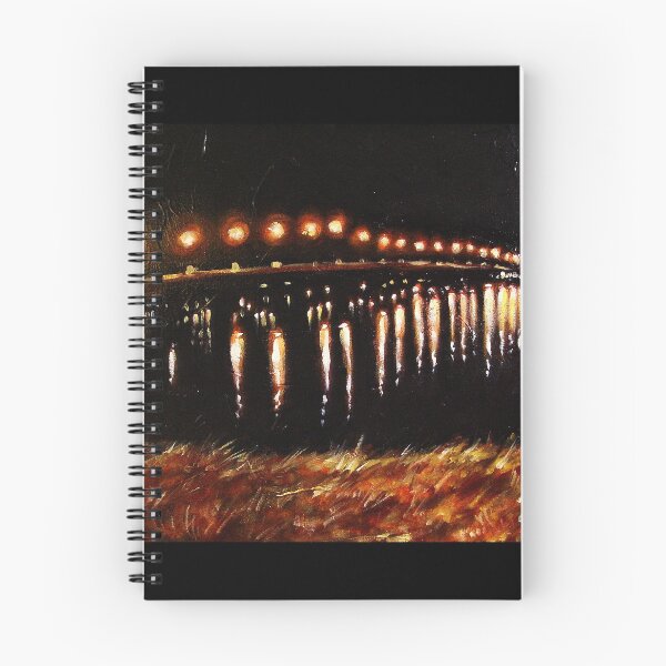 Item preview, River Lights on Bridge at Night designed and sold by bryanmolloyart.