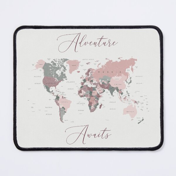 Item preview, Adventure Awaits World Map designed and sold by UrbanEpiphany.
