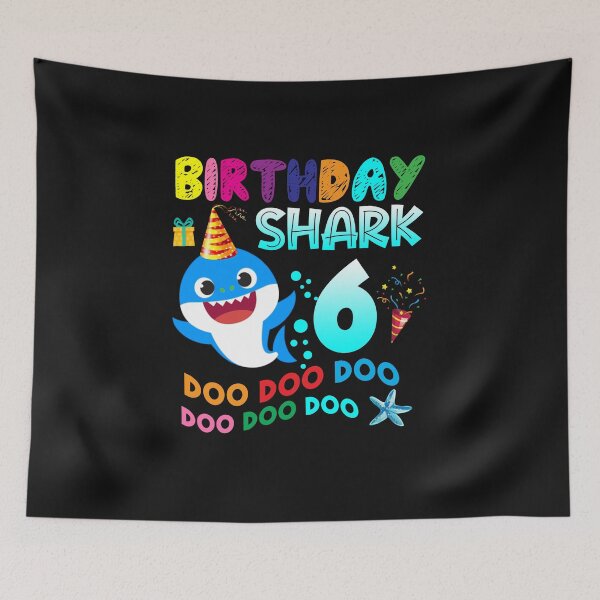 Item preview, Birthday Kids Shark 6 Year Old 6th Birthday Matching Family  designed and sold by zorinaabzs143.