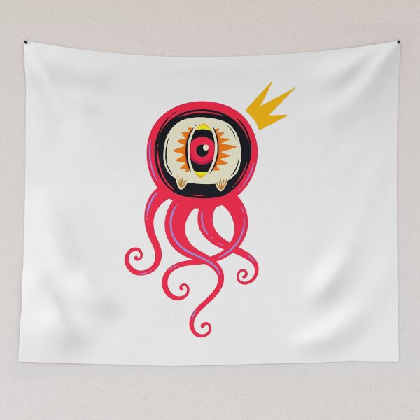 Item preview, one eye squid with crown designed and sold by thebaig.