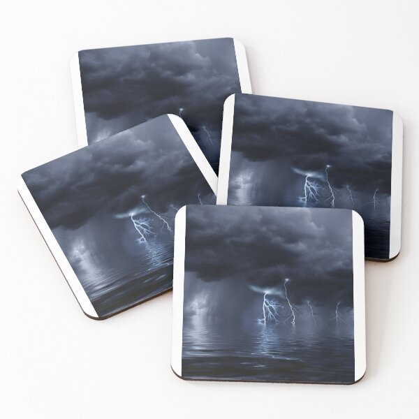 Item preview, Lightning Over The Ocean designed and sold by JZCustom Art Sales.